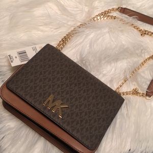 Michael kors large chain shoulder leather Mott